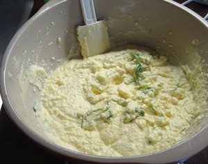 Cake mix and lime zest