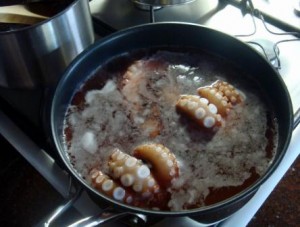 Par boil octopus