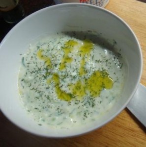  An image of tzatziki in a bowl