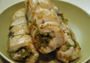 An image of cooked chicken roulades