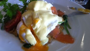 Eggs benedict at saffron