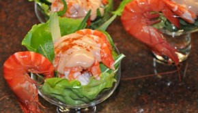 Prawn cocktail in glass bowls