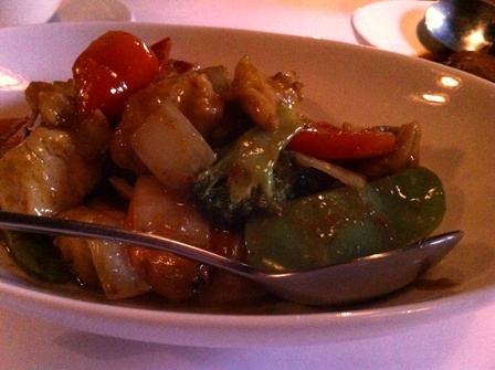 Chilli and chicken curry at blue eye dragon