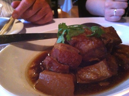 Slow cooked pork belly at blue eye dragon