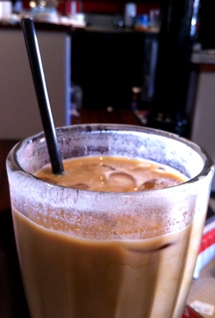 An image of an iced coffee at saffron