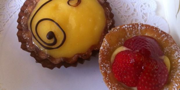Petit four and citron tarte