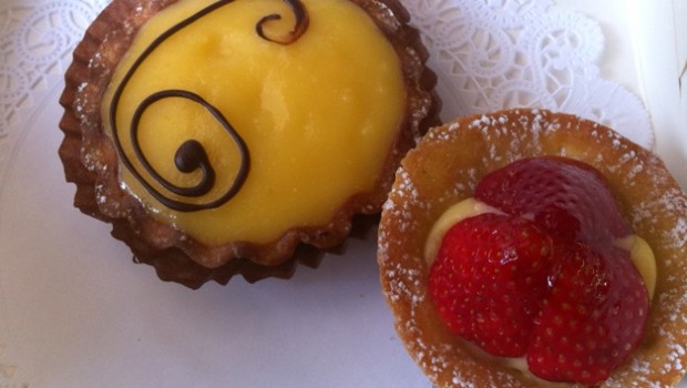 Petit four and citron tarte