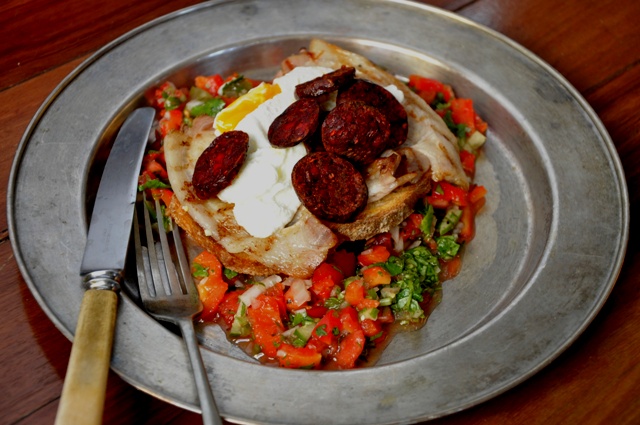 An image of Hispanic salsa breakfast
