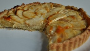 A slice of French apple tart