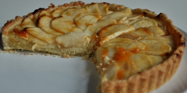 A slice of French apple tart