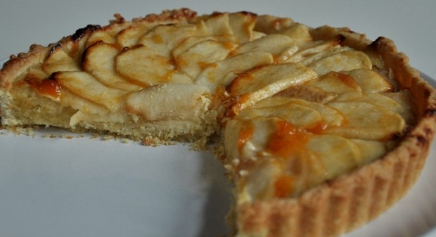 A slice of French apple tart