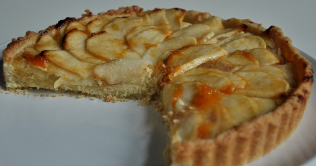A slice of French apple tart