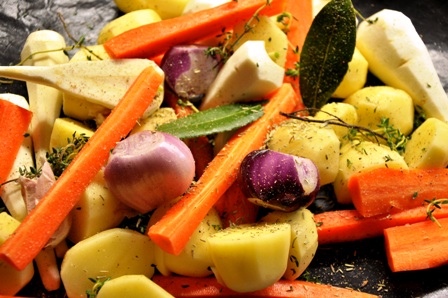 An image of vegetables ready to be roasted.