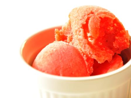 An image of strawberry sorbet