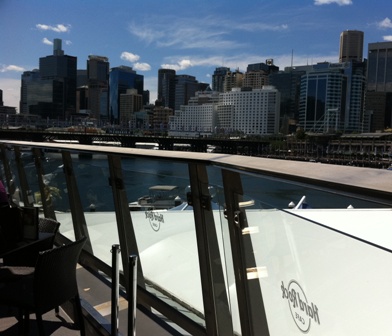 view from Hard Rock cafe Sydney