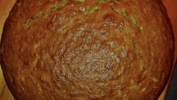 An image of a freshly baked hummingbird cake