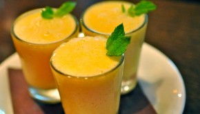 an image of mango and vodka shots