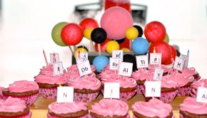 Science party chemistry cup cakes