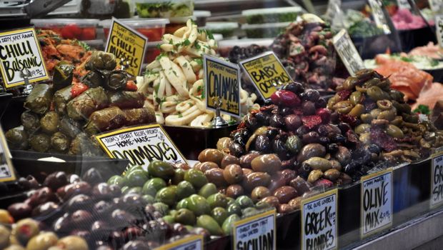 Olives in abundance - South Melbourne Markets