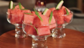 An image of Moroccan watermelon salad with mint and rosewater
