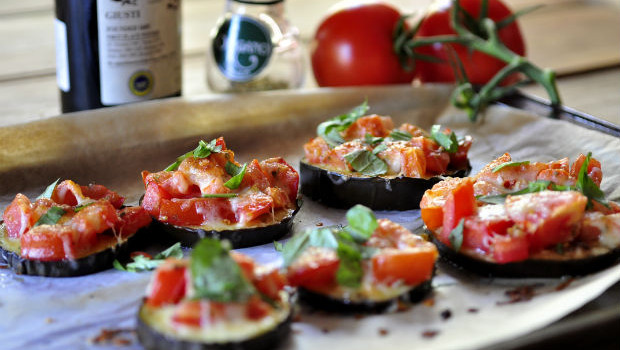 Eggplant pizzas