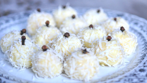 Beijinho de coco, a traditional Brazilian sweet