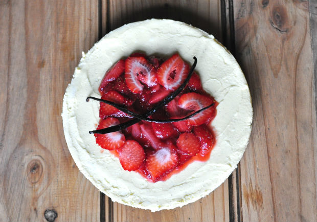 Perfect strawberry cheesecake