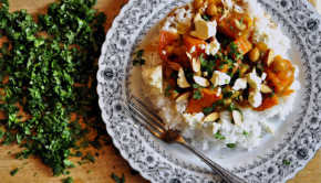 sweet potato and chickpea korma curry