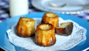 Canneles - French pastries on a plate
