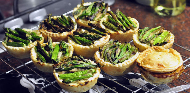 chicken and asparagus pies