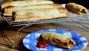 Sausage rolls on a plate for Australia Day